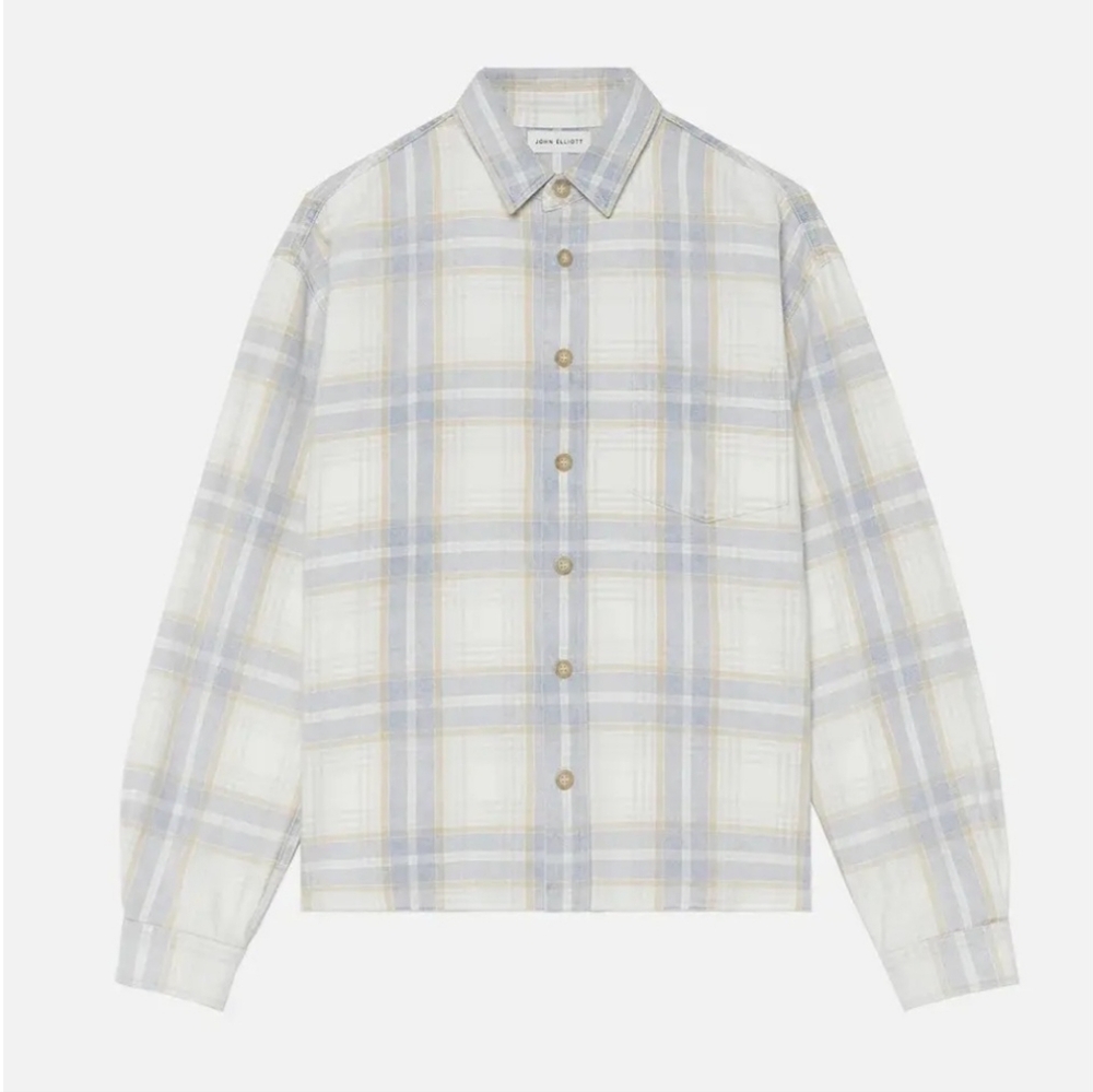 JOHN ELLIOTT Hemi Oversized Shirt Tapanga Check. Size 4/XL - Picture 2 of 10